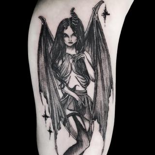 Succubus tattoo by Artybugink