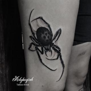 Spider tattoo by Artybugink